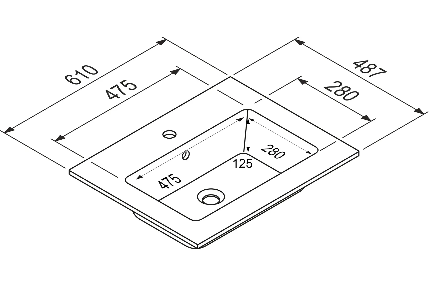 Verges Concept 60 meuble vasque + armoire de toilette + armoires latérales 14