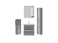 Verges Concept 60 meuble vasque + armoire de toilette + armoires latérales 2