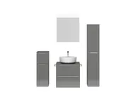 Verges Concept 60 meuble vasque + miroir + armoires latérales 1