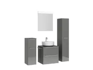 Verges Concept 60 meuble vasque + miroir + armoires latérales 3