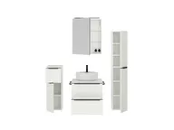 Verges Concept 60 meuble vasque + armoire de toilette + armoires latérales 2