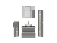 Verges Concept 80 meuble vasque + armoire de toilette + armoires latérales 2